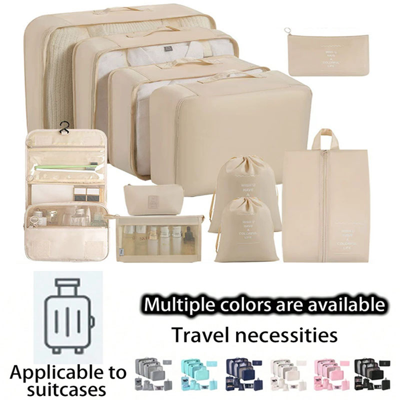 Travel Accessories Toiletry Bag - Set Tas Penyimpanan Perjalanan 7/8/9/10-Piece, Organizer