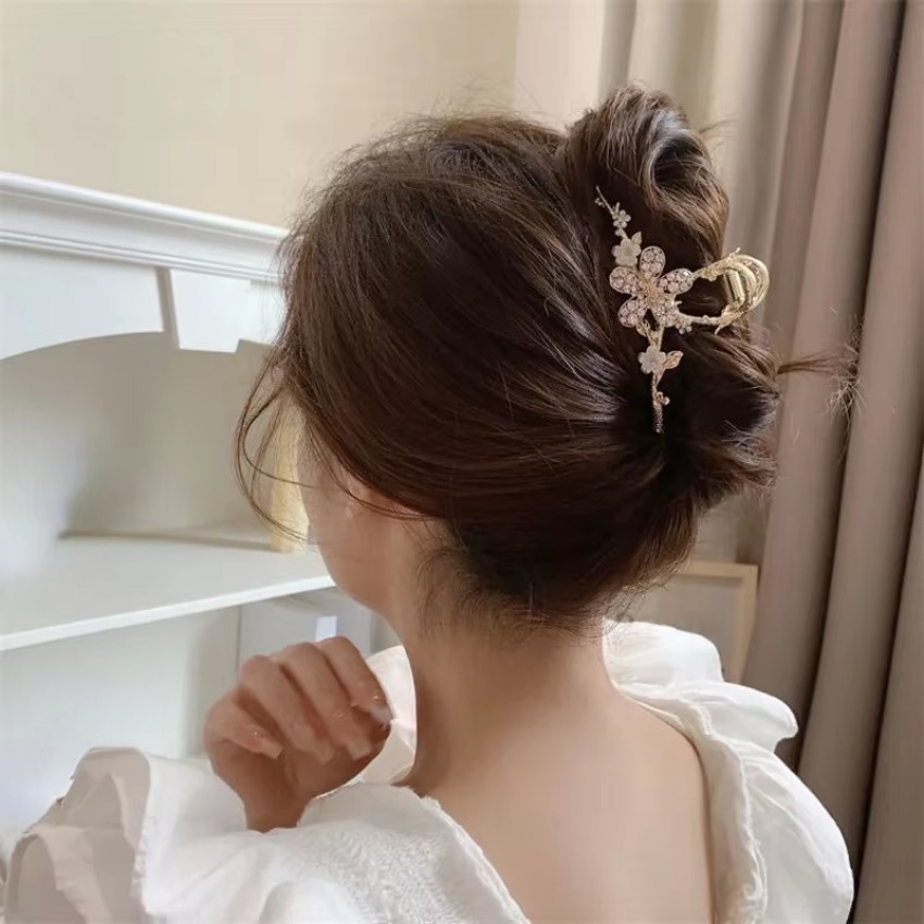 Travel Accessories For Girls - 1 Pcs Jepit Rambut Logam Mutiara