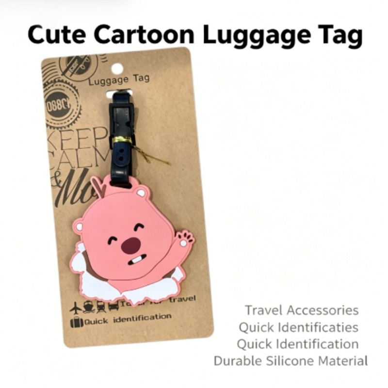 Travel Accessories For Kids - Tag Bagasi Kawaii Pororo Loopy Beaver,