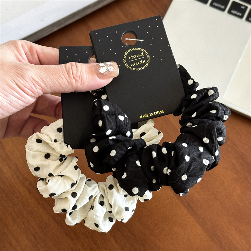 Travel Accessories For Girls - 11Cm/14Cm Dot Kain Scrunchies Wanita Anak