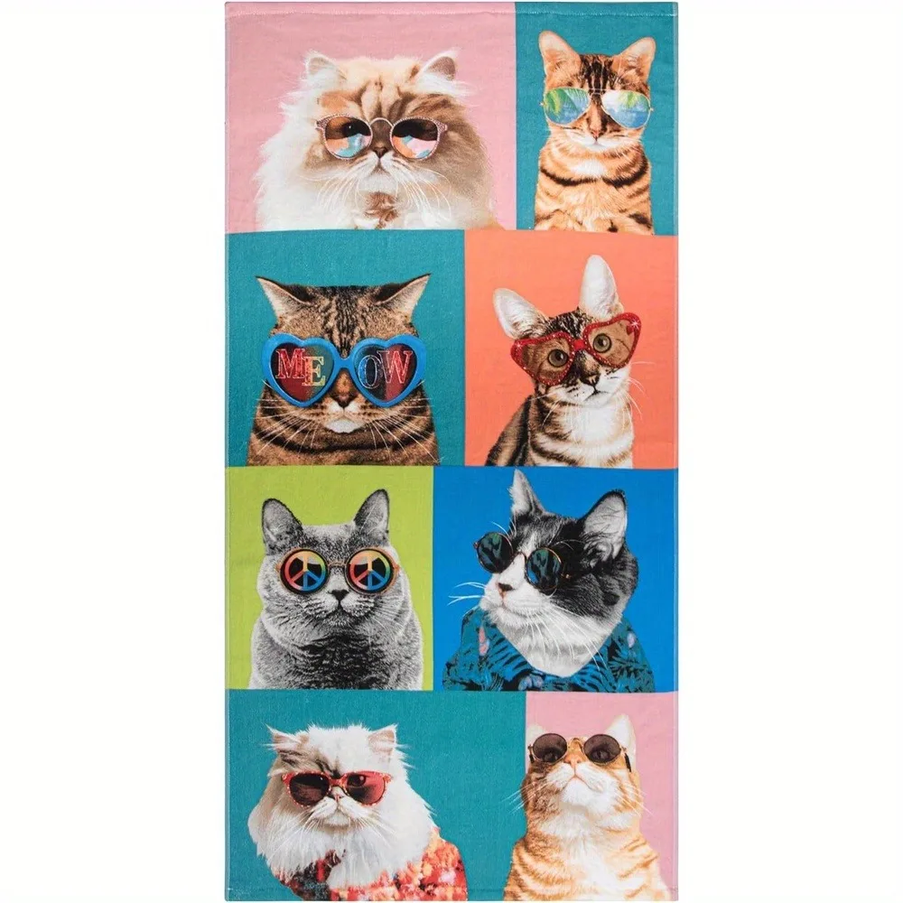 Travel Accessories Ideas - Pola Kucing Keren Handuk Pantai Ekstra