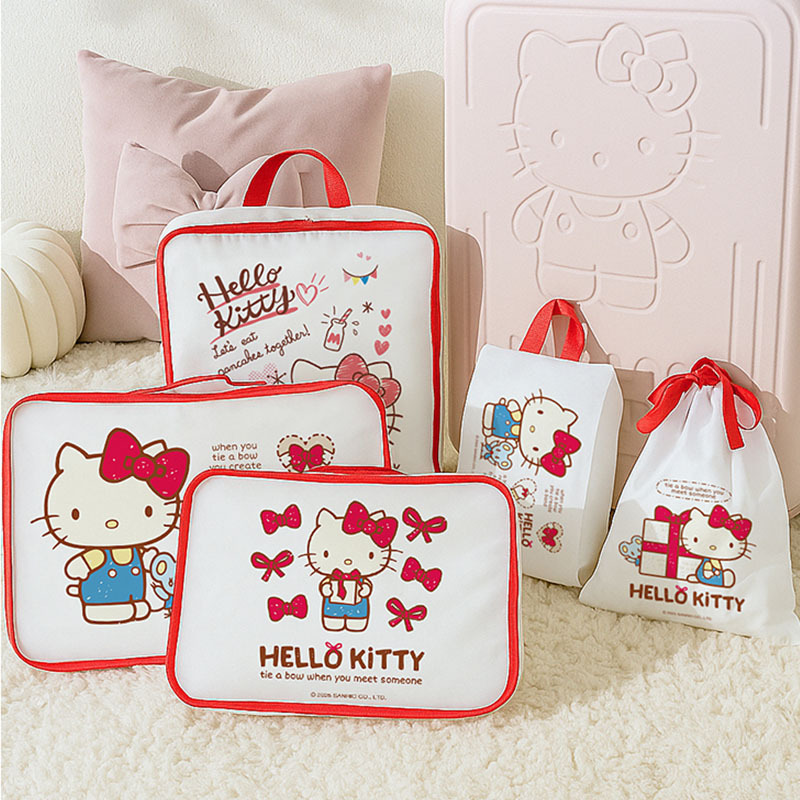 Travel Accessories New - Tas Penyimpanan Perjalanan Anime Hello Kitty,
