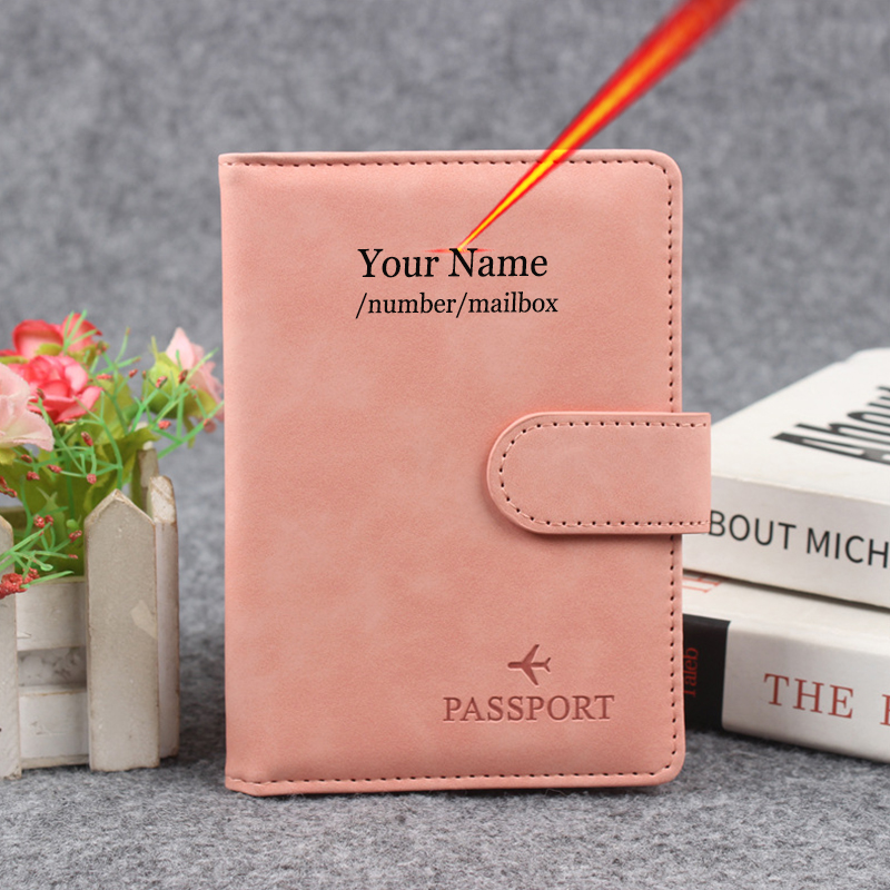 Travel Accessories Bag For Men - Penutup paspor tombol magnetik, dompet perjalanan