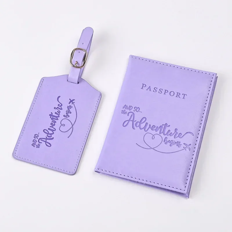 Travel Accessories In Bulk - Klip tiket paspor kulit PU ungu