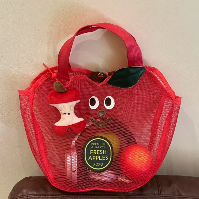 Travel Accessories Toiletry Bag - Tas Tangan Jaring Apel Lucu Tas