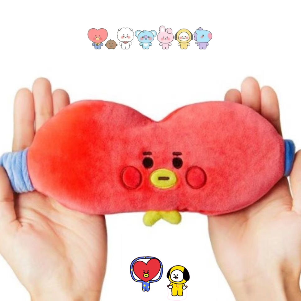 Travel Accessories In Bulk - Masker mata boneka plush BT21 imut