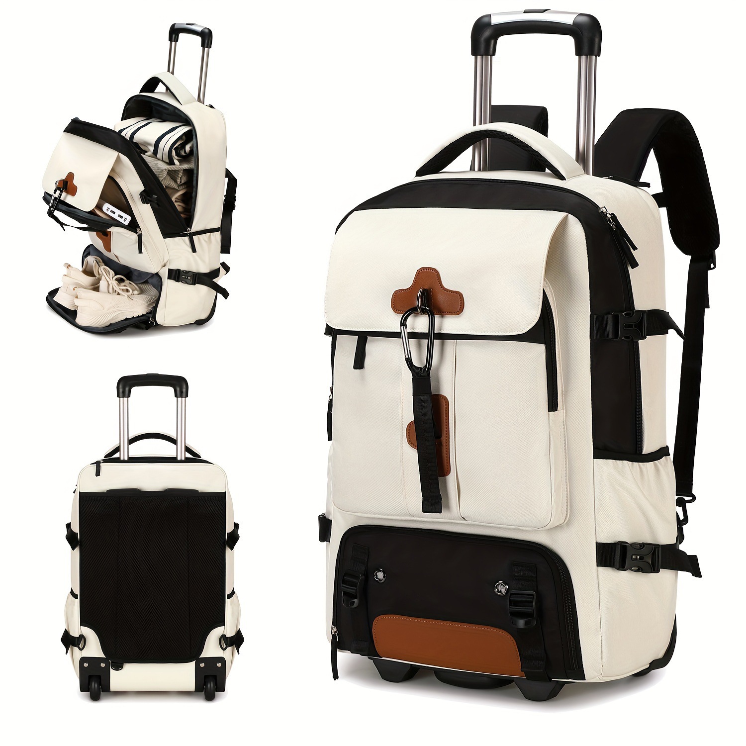 Travel Accessories Bag For Men - Ransel Beroda Kapasitas Besar Ransel Perjalanan