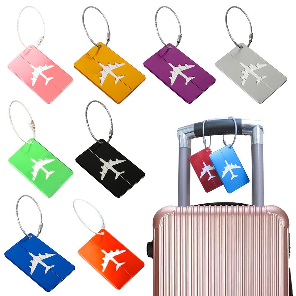 Travel Accessories In Bulk - Label bagasi perjalanan Aluminium, koper bagasi