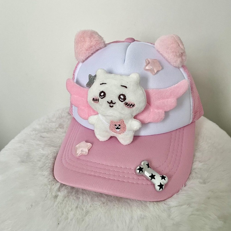 Travel Accessories For Kids - Topi Bisbol Anime Chiikawa Usagi Bordir