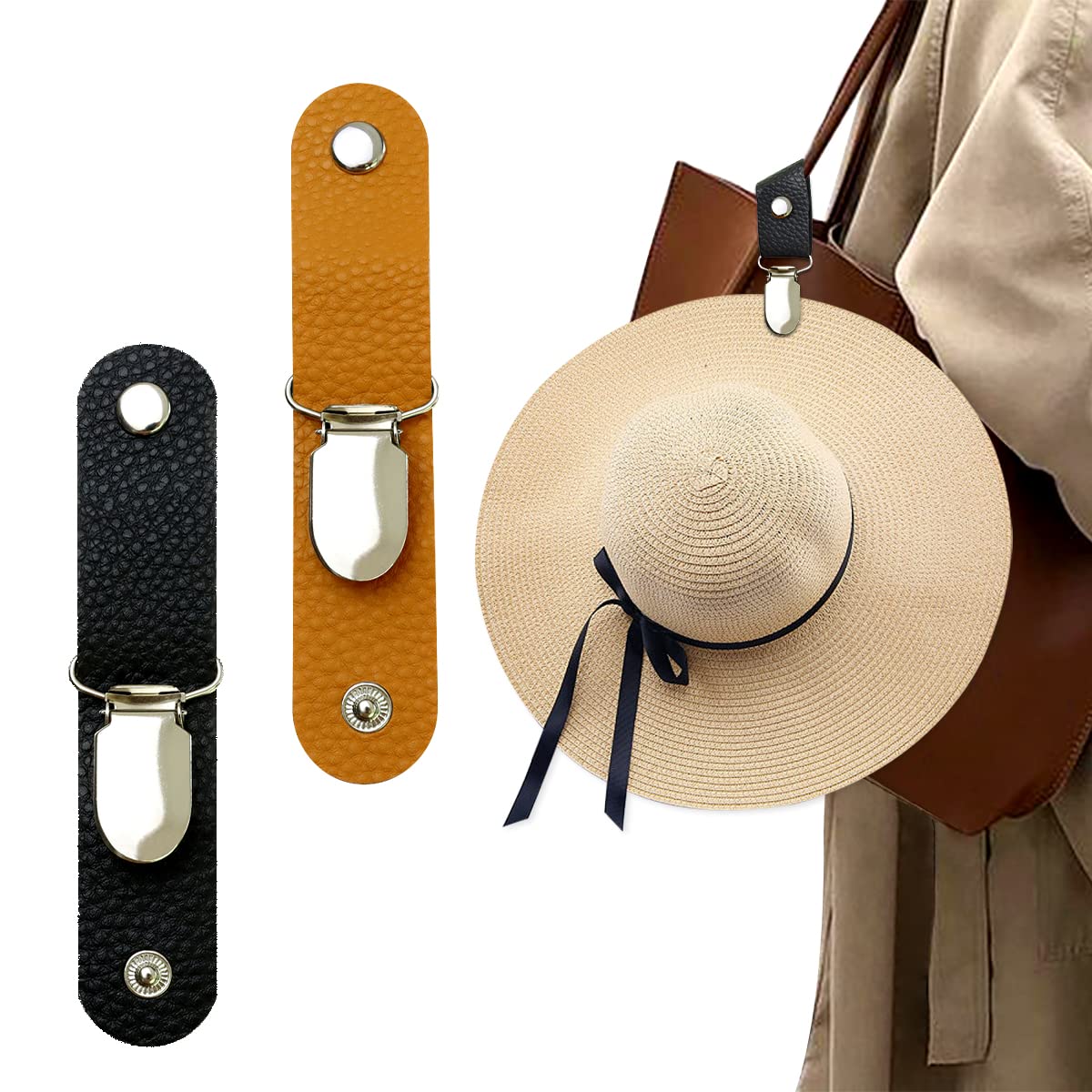 Travel Accessories Bag For Men - Penjepit Topi Kulit PU untuk Perjalanan,
