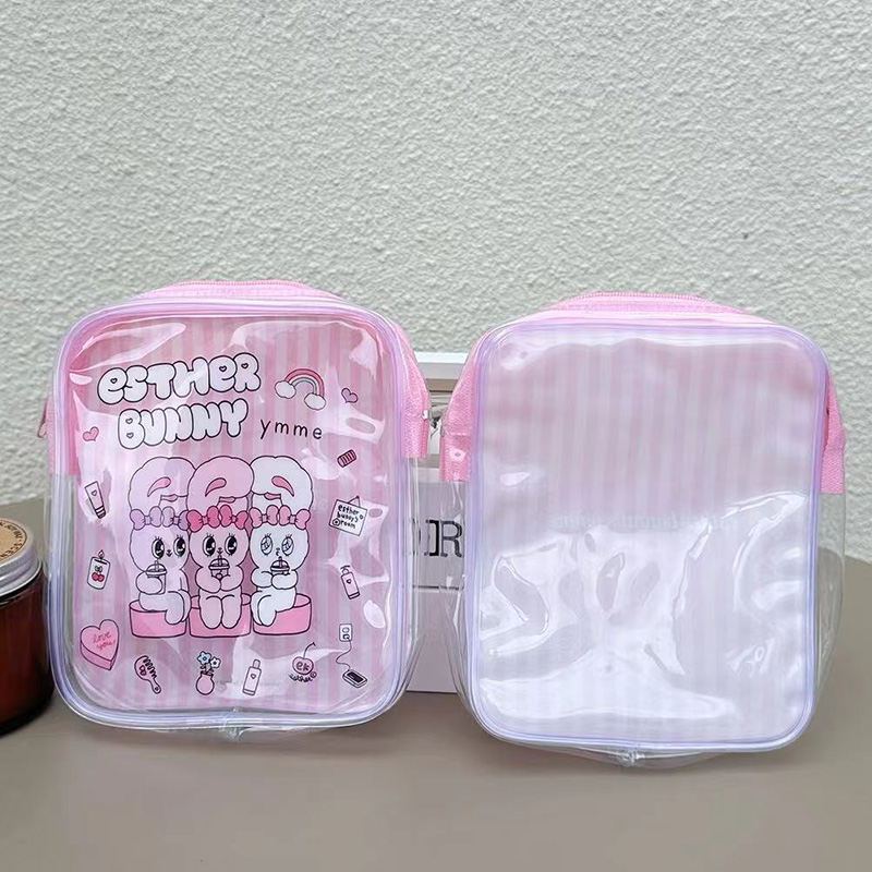 Tas Rias Transparan Esther Bun - Travel Accessories Toiletry Bag ulasan dan harga