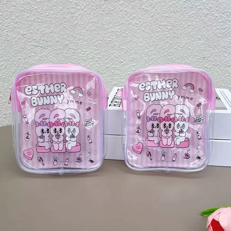 Tas Rias Transparan Esther Bun - Travel Accessories Toiletry Bag ulasan dan harga