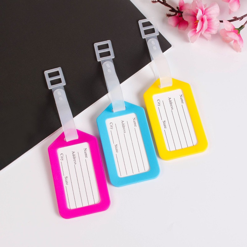5 Buah Label Bagasi Plastik un - Travel Accessories Bag For Men ulasan dan harga