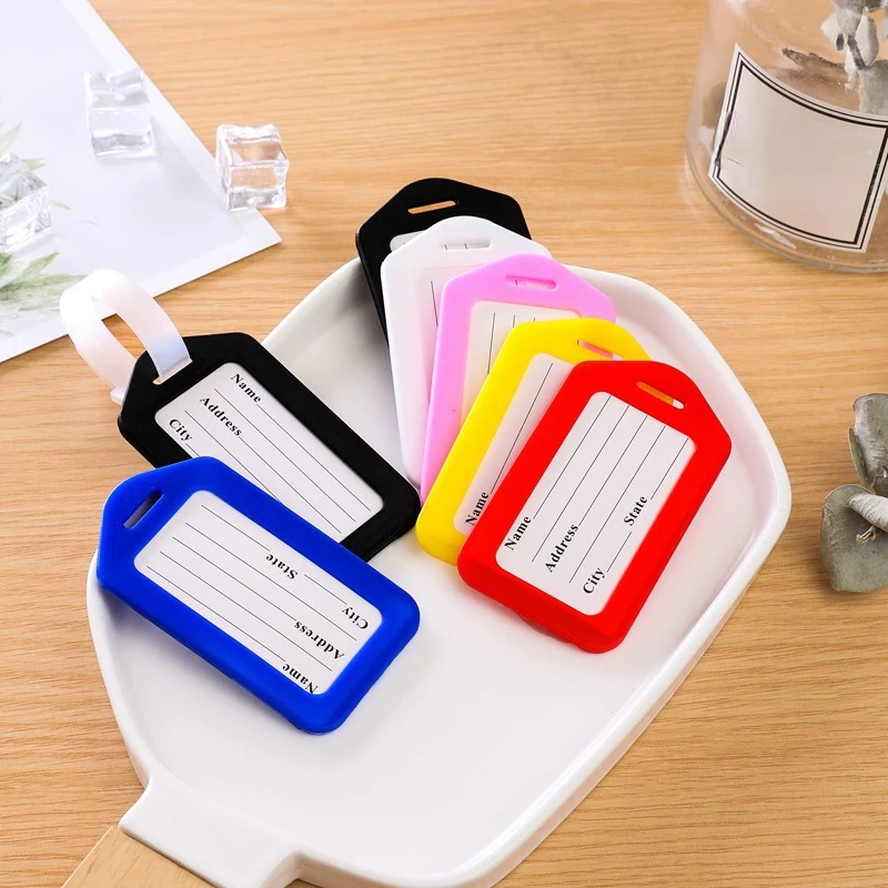 5 Buah Label Bagasi Plastik un - Travel Accessories Bag For Men ulasan dan harga