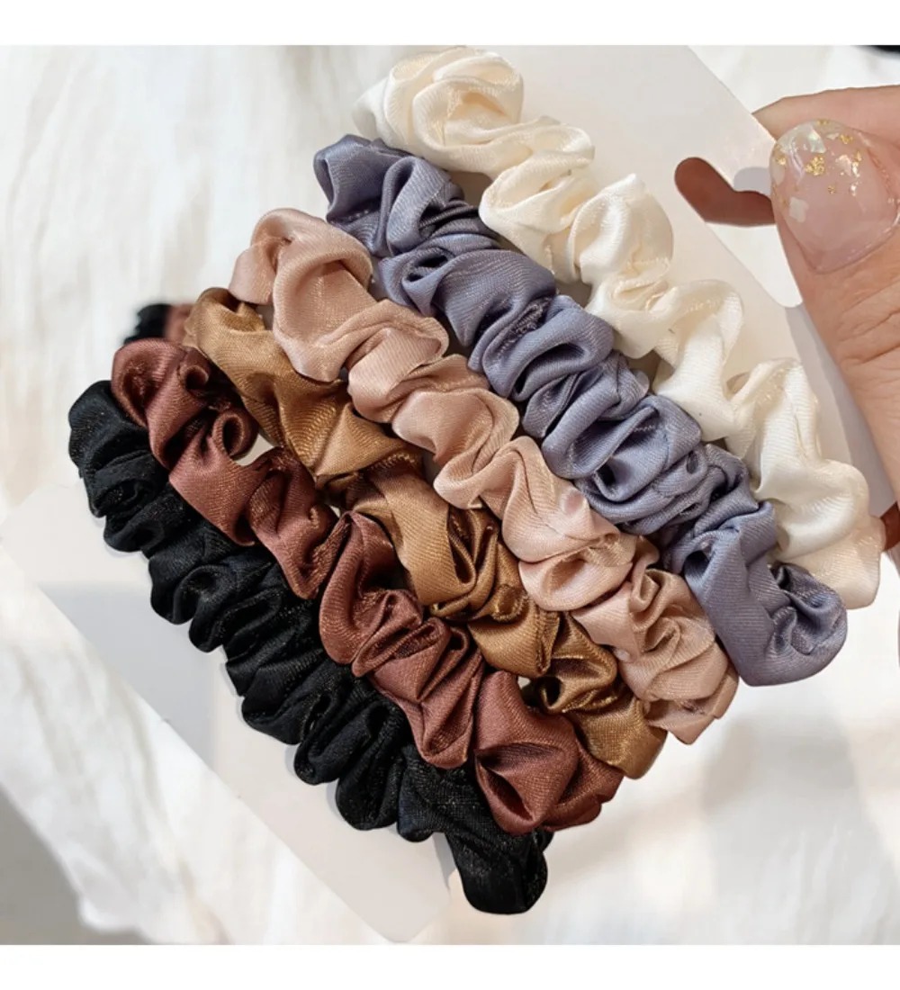 6 Buah Ikat Rambut Satin Lembu - Travel Accessories For Girls ulasan dan harga
