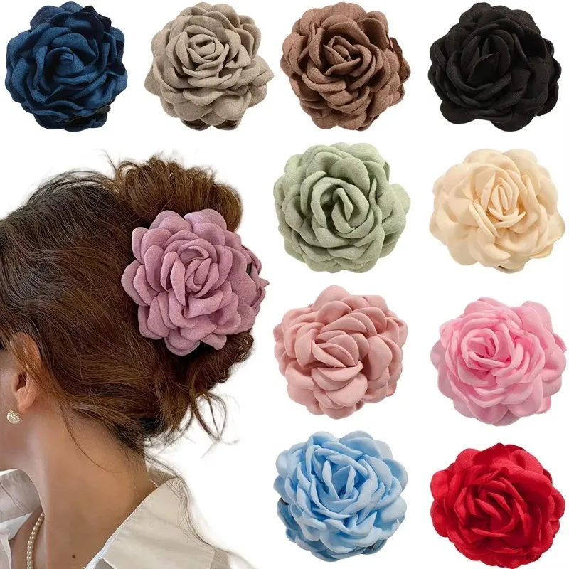 Klip Cakar Rambut Bunga Mawar  - Travel Accessories For Girls ulasan dan harga